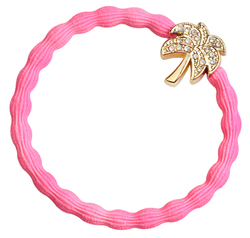 BANGLE BANDS PINK WITH GOLD DIAMANTÉ PALM TREE