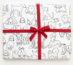SCRIBBLY DOGS WRAPPING PAPER