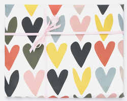 JUMBLED HEARTS WRAPPING PAPER