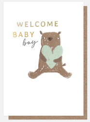 WELCOME BABY BOY BEAR
