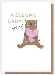 WELCOME BABY GIRL BEAR