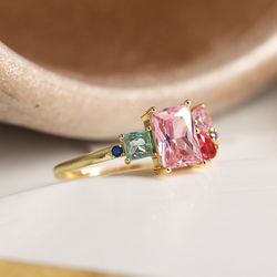 MULTI CRYSTAL CLUSTER RING
