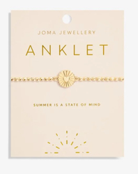 JOMA JEWELLERY HEART ANKLET IN GOLD PLATING